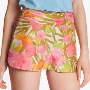 Man Repeller x PJK Roslin Print Silk Shorts Tropical Pink XS